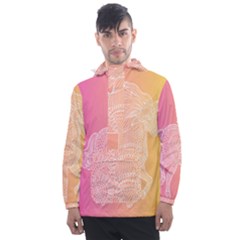 Unicorm Orange And Pink Men s Front Pocket Pullover Windbreaker by lifestyleshopee