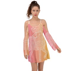 Unicorm Orange And Pink Boho Dress by lifestyleshopee