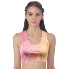 Unicorm Orange And Pink Sports Bra by lifestyleshopee