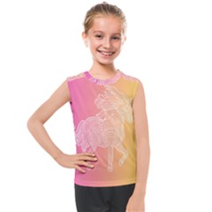 Unicorm Orange And Pink Kids  Mesh Tank Top by lifestyleshopee