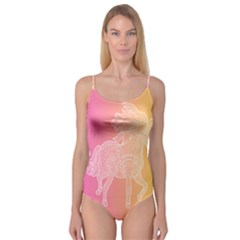 Unicorm Orange And Pink Camisole Leotard  by lifestyleshopee