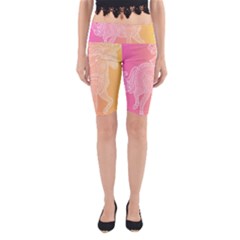 Unicorm Orange And Pink Yoga Cropped Leggings by lifestyleshopee