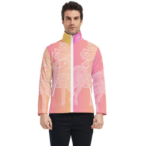 Unicorm Orange And Pink Men s Bomber Jacket by lifestyleshopee