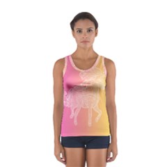 Unicorm Orange And Pink Sport Tank Top  by lifestyleshopee