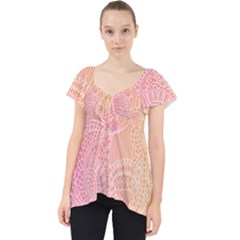 Unicorm Orange And Pink Lace Front Dolly Top by lifestyleshopee