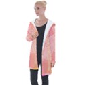 unicorm orange and pink Longline Hooded Cardigan View1