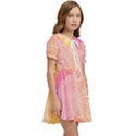 unicorm orange and pink Kids  Sweet Collar Dress View2