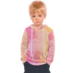 Unicorm Orange And Pink Kids  Overhead Hoodie by lifestyleshopee