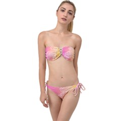 Unicorm Orange And Pink Twist Bandeau Bikini Set by lifestyleshopee