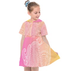 Unicorm Orange And Pink Kids  Sailor Dress by lifestyleshopee