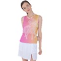 unicorm orange and pink Women s Sleeveless Sports Top View1