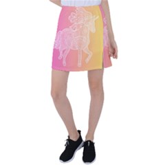 Unicorm Orange And Pink Tennis Skirt by lifestyleshopee