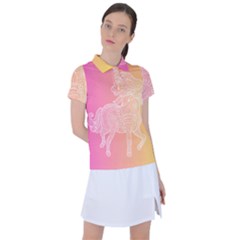 Unicorm Orange And Pink Women s Polo Tee