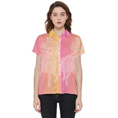 Unicorm Orange And Pink Short Sleeve Pocket Shirt by lifestyleshopee