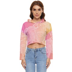 Unicorm Orange And Pink Women s Lightweight Cropped Hoodie by lifestyleshopee