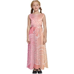 Unicorm Orange And Pink Kids  Satin Sleeveless Maxi Dress by lifestyleshopee