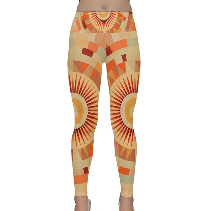 Ai Generated Retro Geometric Pattern Decor Pattern Lightweight Velour Classic Yoga Leggings