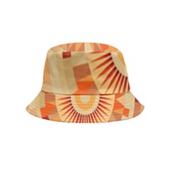 Ai Generated Retro Geometric Pattern Decor Pattern Inside Out Bucket Hat (kids) by Ravend