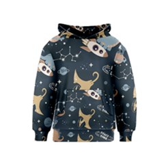 Space Theme Art Pattern Design Wallpaper Kids  Pullover Hoodie by Ravend