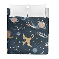 Space Theme Art Pattern Design Wallpaper Duvet Cover Double Side (full/ Double Size) by Ravend