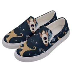 Space Theme Art Pattern Design Wallpaper Men s Canvas Slip Ons by Ravend