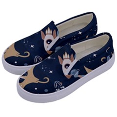 Space Theme Art Pattern Design Wallpaper Kids  Canvas Slip Ons by Ravend