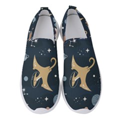 Space Theme Art Pattern Design Wallpaper Women s Slip On Sneakers by Ravend