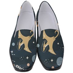 Space Theme Art Pattern Design Wallpaper Women s Classic Loafer Heels by Ravend