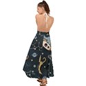 Space Theme Art Pattern Design Wallpaper Backless Maxi Beach Dress View2