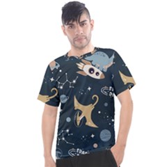 Space Theme Art Pattern Design Wallpaper Men s Sport Top by Ravend