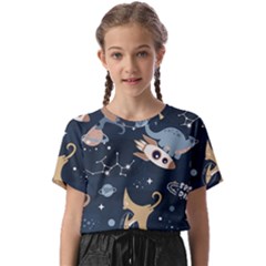 Space Theme Art Pattern Design Wallpaper Kids  Basic Tee by Ravend