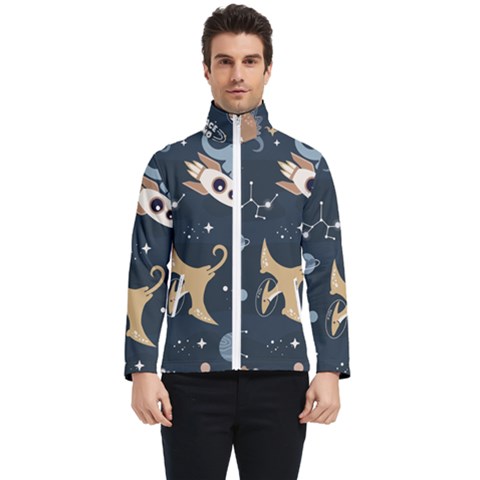 Space Theme Art Pattern Design Wallpaper Men s Bomber Jacket by Ravend