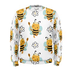 Art Bee Pattern Design Wallpaper Background Men s Sweatshirt by Ravend