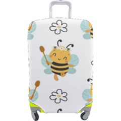 Art Bee Pattern Design Wallpaper Background Luggage Cover (large) by Ravend