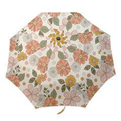 Flower Petals Plants Floral Print Pattern Design Folding Umbrellas by Ravend