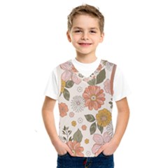 Flower Petals Plants Floral Print Pattern Design Kids  Basketball Tank Top by Ravend