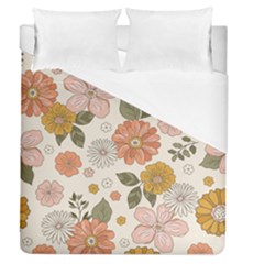 Flower Petals Plants Floral Print Pattern Design Duvet Cover (queen Size)