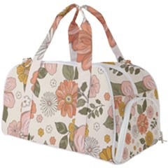 Flower Petals Plants Floral Print Pattern Design Burner Gym Duffel Bag by Ravend