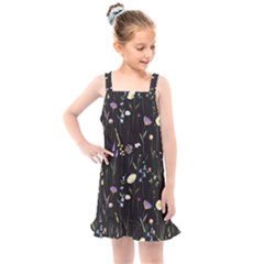 Flowers Floral Pattern Floral Print Background Kids  Overall Dress by Ravend