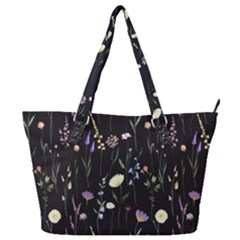 Flowers Floral Pattern Floral Print Background Full Print Shoulder Bag by Ravend