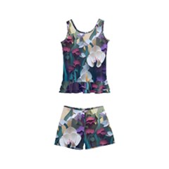 Ai Generated Flower Orchids Bloom Flora Nature Kids  Boyleg Swimsuit by Ravend