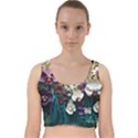 Ai Generated Flower Orchids Bloom Flora Nature Velvet Racer Back Crop Top View1