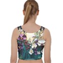 Ai Generated Flower Orchids Bloom Flora Nature Velvet Racer Back Crop Top View2