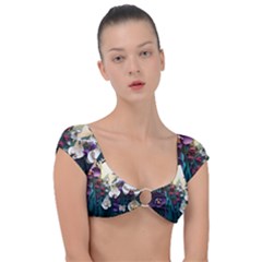 Ai Generated Flower Orchids Bloom Flora Nature Cap Sleeve Ring Bikini Top by Ravend