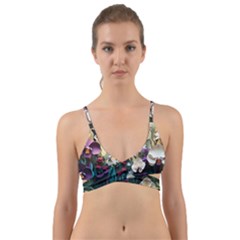 Ai Generated Flower Orchids Bloom Flora Nature Wrap Around Bikini Top by Ravend