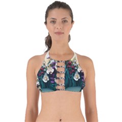 Ai Generated Flower Orchids Bloom Flora Nature Perfectly Cut Out Bikini Top by Ravend