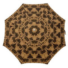 Ai Generated Camels Palm Trees Pattern Straight Umbrellas by Ravend