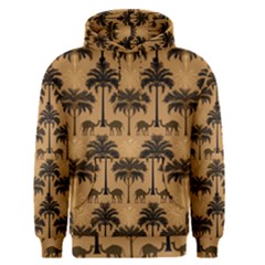 Ai Generated Camels Palm Trees Pattern Men s Core Hoodie by Ravend