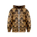 Ai Generated Camels Palm Trees Pattern Kids  Zipper Hoodie View1