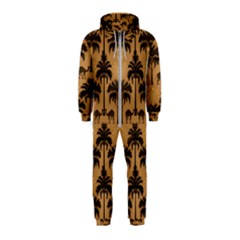 Ai Generated Camels Palm Trees Pattern Hooded Jumpsuit (kids) by Ravend